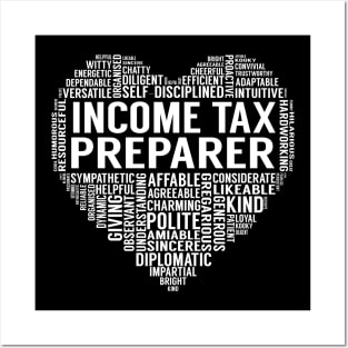 Income Tax Preparer Heart Posters and Art